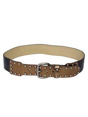 Nicole Miller BROWN GENUINE LEATHER 1 5/8\